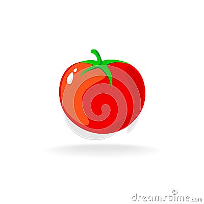 Tomato isolated single simple cartoon illustration Vector Illustration