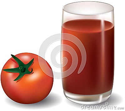 Tomato juice Vector Illustration