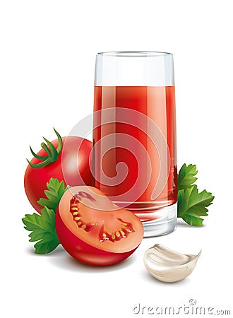 Tomato juice illustration Vector Illustration