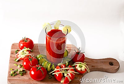 Tomato juice refreshing drink healthy drink summer drinks Stock Photo