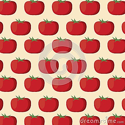 Tomato nutrition seamless pattern image Vector Illustration