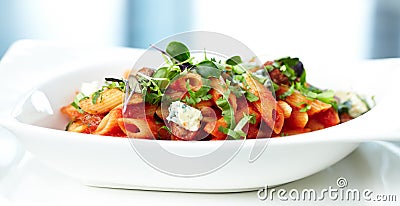 Tomato pasta Stock Photo