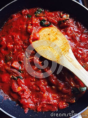 Tomato Pasta sauce Stock Photo