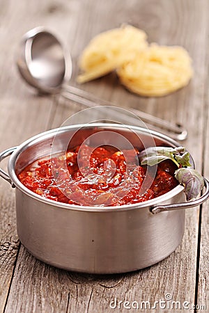 Tomato pasta sauce Stock Photo