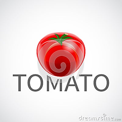 Tomato realistic poster Vector Illustration