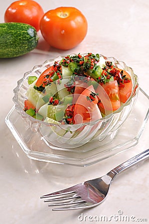 Tomato Salad Stock Photo