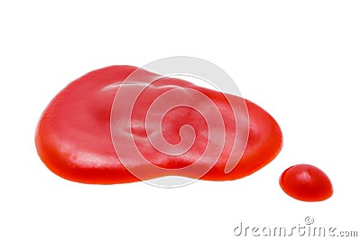 Tomato sauce or ketchup isolated on white Stock Photo