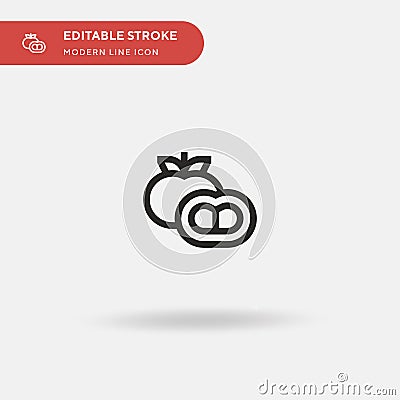 Tomato Simple vector icon. Illustration symbol design template for web mobile UI element. Perfect color modern pictogram on Stock Photo