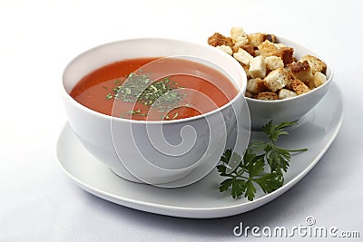 Tomato soup Stock Photo