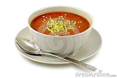 Tomato soup Stock Photo