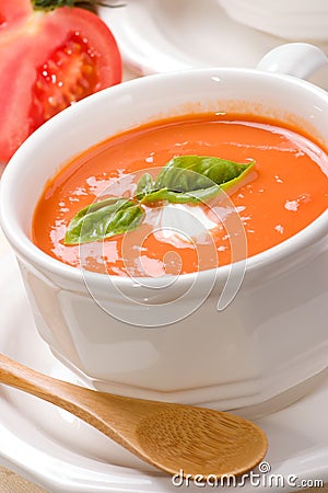 Tomato soup Stock Photo