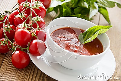 Tomato soup Stock Photo