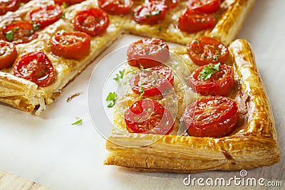 Tomato Tart Stock Photo