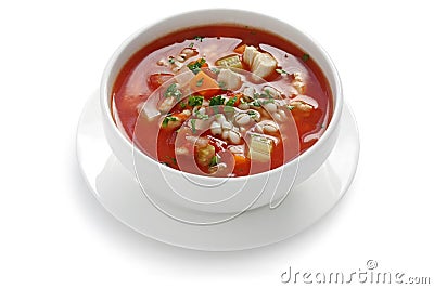 Tomato vegetable soup Stock Photo