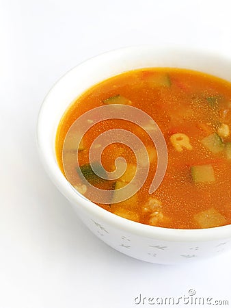 Tomato vegetable soup Stock Photo