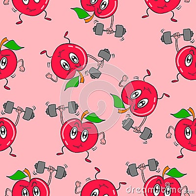 Tomatoes pattern background style design Vector Illustration