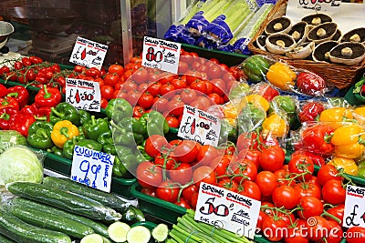 Green grocer's UK Stock Photo