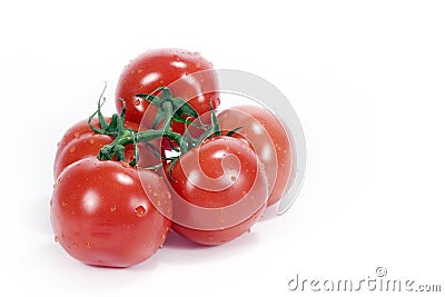 Tomatoes on Vine Stock Photo