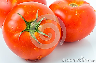 Tomatoes on White Background Stock Photo