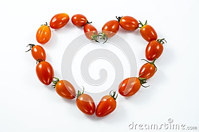 Tomatoes on white background. Stock Photo