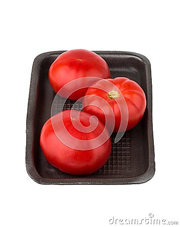 Tomatoes on a white background. Stock Photo