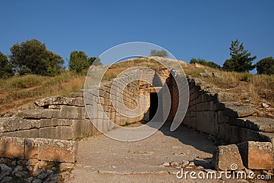 Tomb of Atreus in Greece Stock Photo