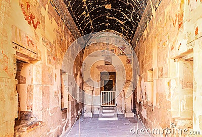 Tomb of Hatshepsut in the Mortuary Temple Djeser-Djeseru, Luxor, Egypt Stock Photo