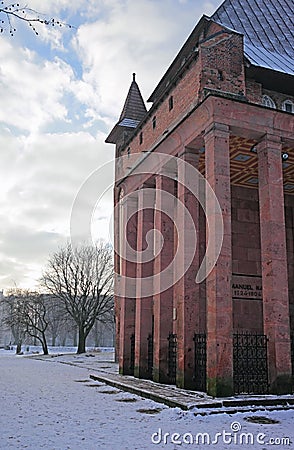 Tomb of Immanuel Kant in Kaliningrad Stock Photo