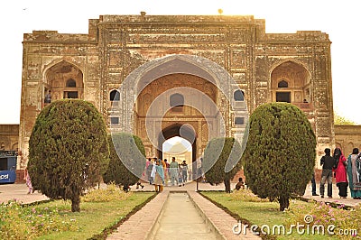 Tomb of Jahangir, Mughal Emperor, Lahore, Pakistan Editorial Stock Photo