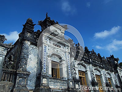 Tomb of Khai Dinh, Hue, Vietnam. UNESCO World Heritage Site. Stock Photo