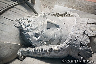 Tomb of King Clovis I, in Basilica of Saint-Denis Stock Photo