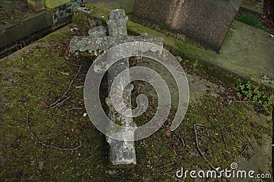 Tomb of London with a cross above Stock Photo