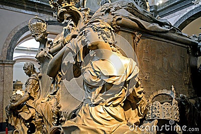 Tomb of Maria Theresa and Francis I, Vienna, Austria Editorial Stock Photo