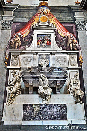 Tomb of Michelangelo Buonarroti Editorial Stock Photo