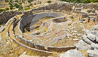 Tomb in Mycenae, Greece Stock Photo