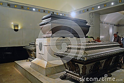 Tomb of Rudolf von Habsburg and Emperor Franz Joseph and Queen E Editorial Stock Photo