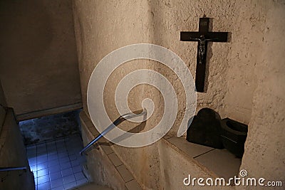 The tomb of the Servant of God Peter Barbaric in the Church of St. Aloysius in in Travnik Stock Photo