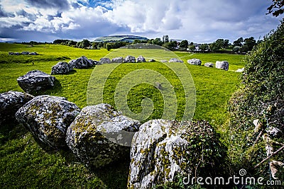 Tombe 57 Carrowmore Megalithic Cemetery Stock Photo