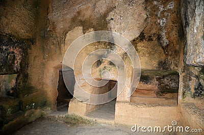 Tombs of the kings -Burial niches. Editorial Stock Photo