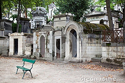 Tombs at Pere Lachaise cemetery Stock Photo