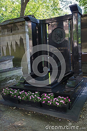 Tombstone of Hector Berlioz Editorial Stock Photo