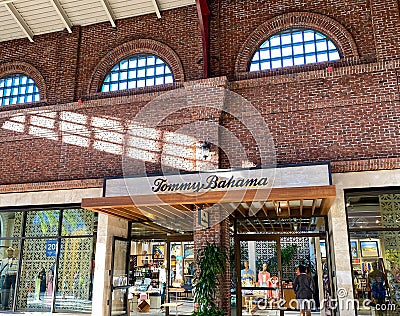 A Tommy Bahama retail clothing store in an outdoor mall in Orlando, FL Editorial Stock Photo