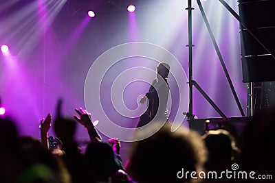 Tommy Cash performing a live rap show Editorial Stock Photo