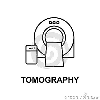 tomography machines icon. Element of treatment with name for mobile concept and web apps. Thin line tomography machines icon can b Stock Photo