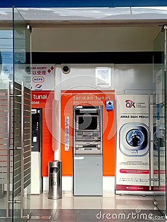 ATM machine in BNI ATM gallery Editorial Stock Photo