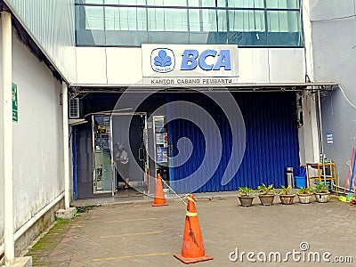 Kantor cabang pembantu Bank BCA Tomohon Editorial Stock Photo