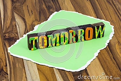 Tomorrow future career success stronger leadership strategy education knowledge Stock Photo