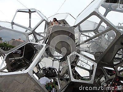 TomÃ¡s Saraceno on the Roof: Cloud City 3 Editorial Stock Photo