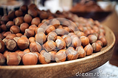 Tonda Gentile di Langa, hazelnut of Piedemont Stock Photo