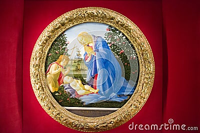 The tondo of Botticelli Editorial Stock Photo